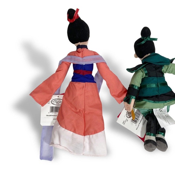 Disney Store Mulan Bean Bag Plush Lot of 3 Khan Traditional & Mulan Warrior NWT - Picture 6 of 12